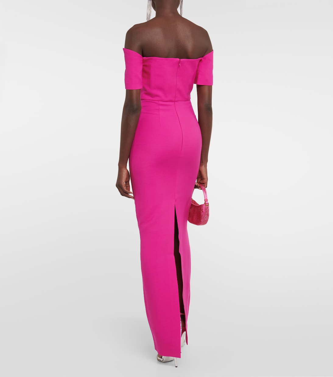Abito lungo asimmetrico in misto lana | Roland Mouret
