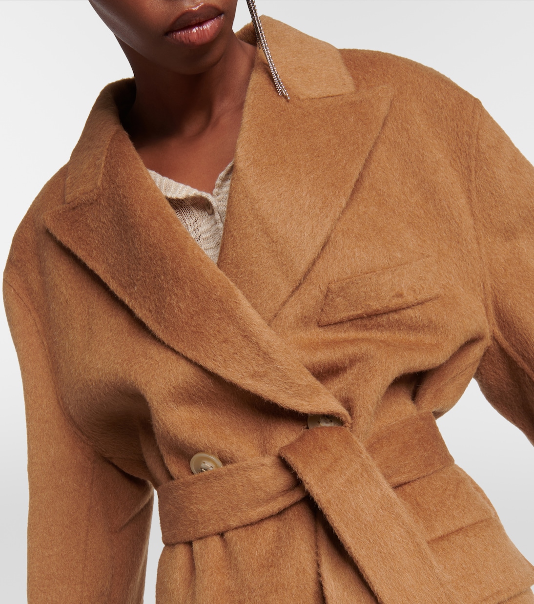 Double-breasted wool and alpaca coat | Acne Studios