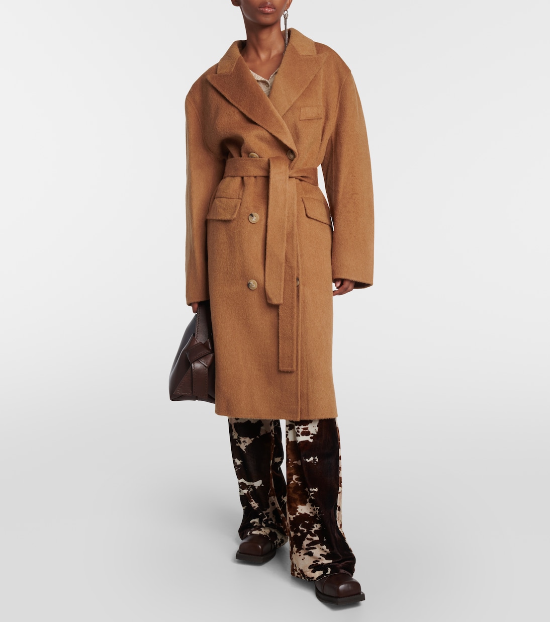 Double-breasted wool and alpaca coat | Acne Studios