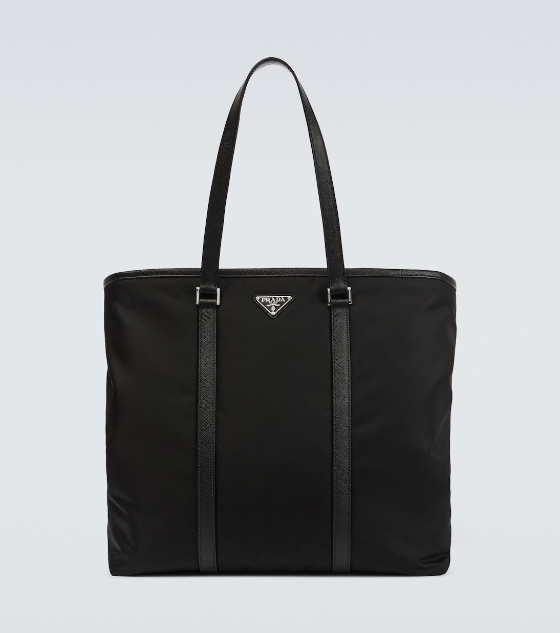 Prada nylon and leather bag on sale