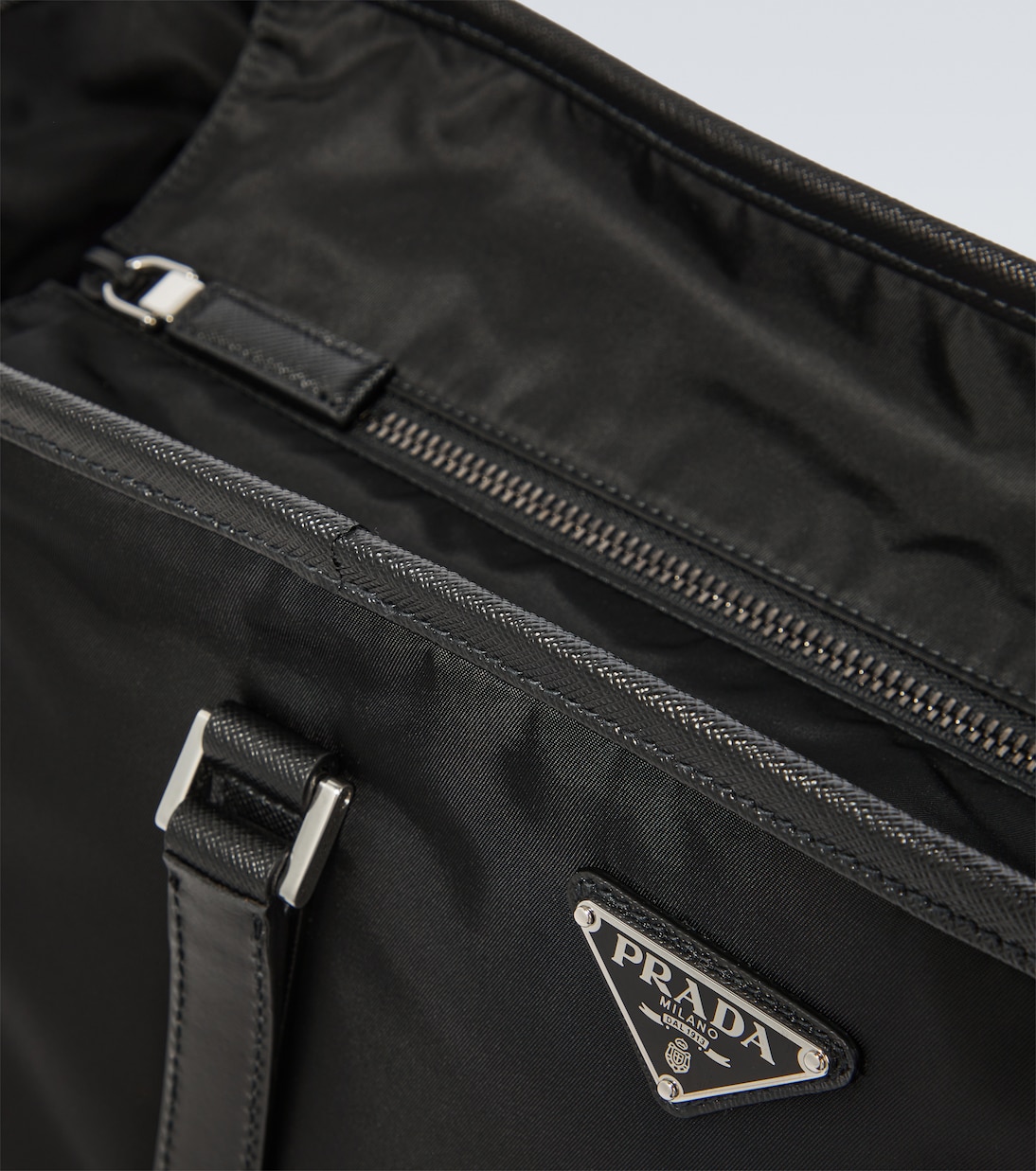 Tote aus Re-Nylon mit Leder | Prada