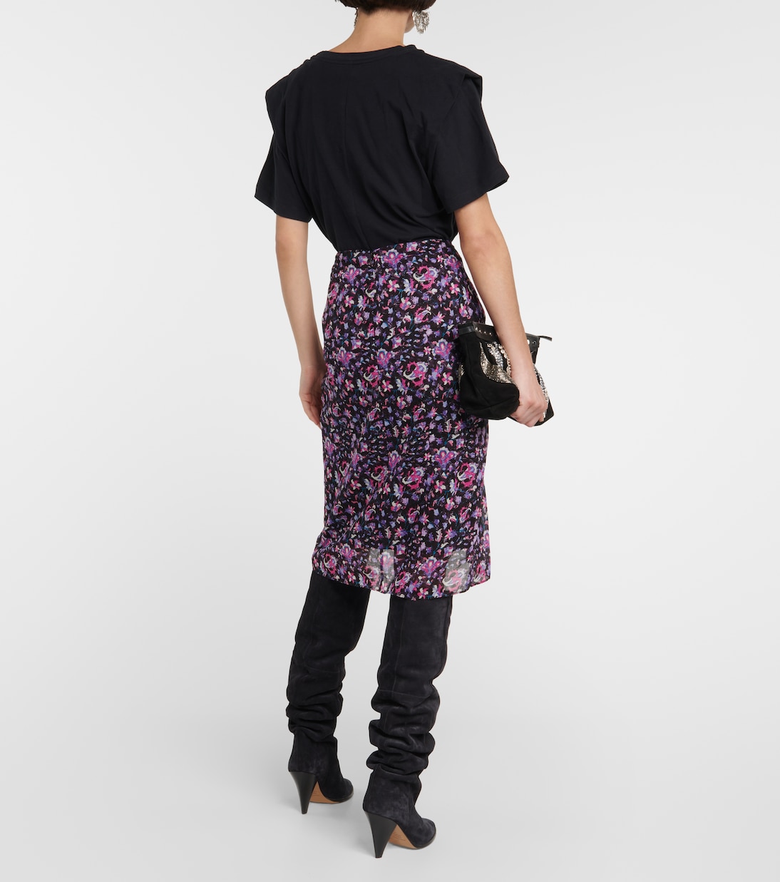 Jupe midi Gibsi en coton à fleurs | Marant Etoile