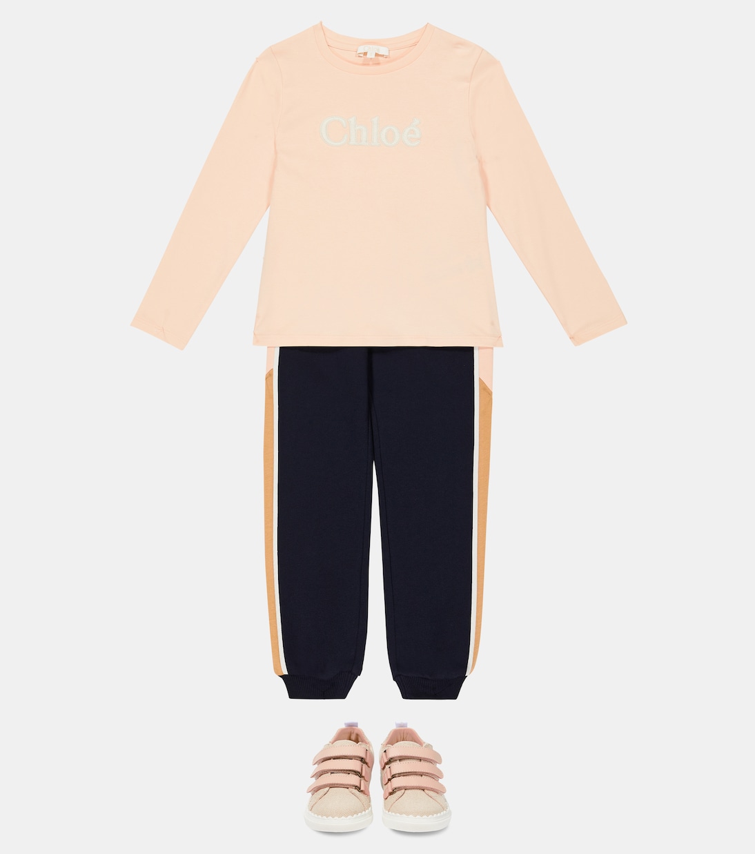 Camiseta en jersey de algodón con logo | Chloé Kids