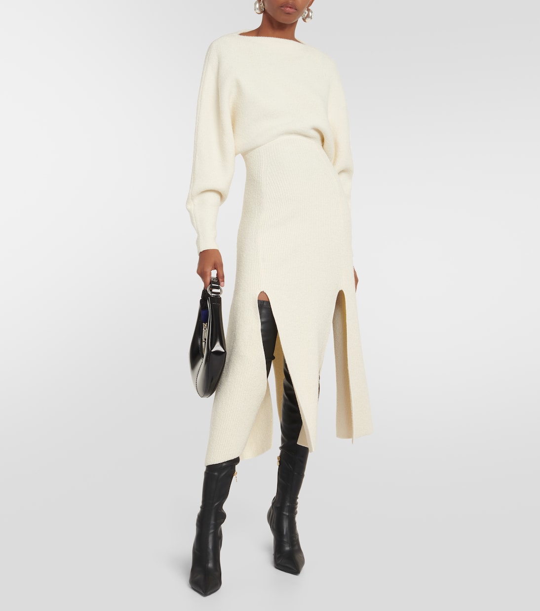 Vestido midi en mezcla de lana | Proenza Schouler