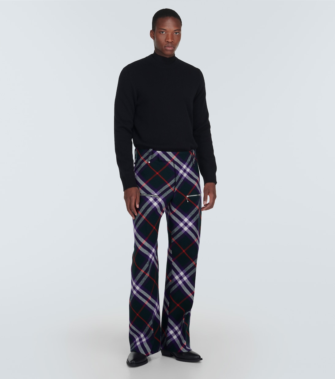 Pantalones de lana con Burberry Check | Burberry