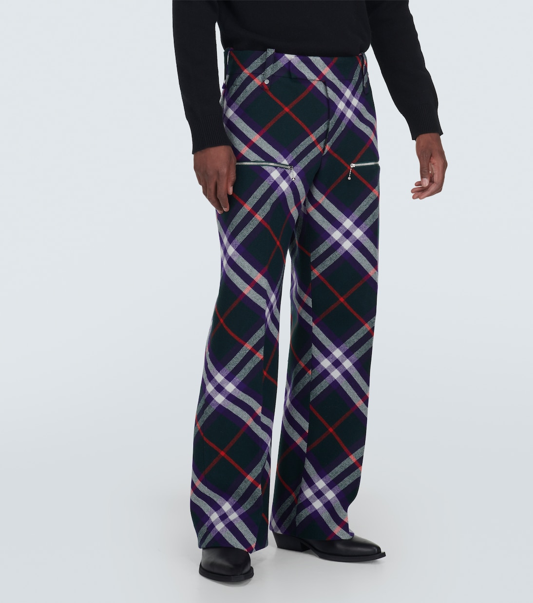 Pantalones de lana con Burberry Check | Burberry