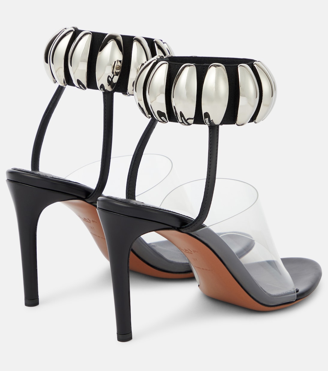 Embellished leather and PU sandals | Alaïa