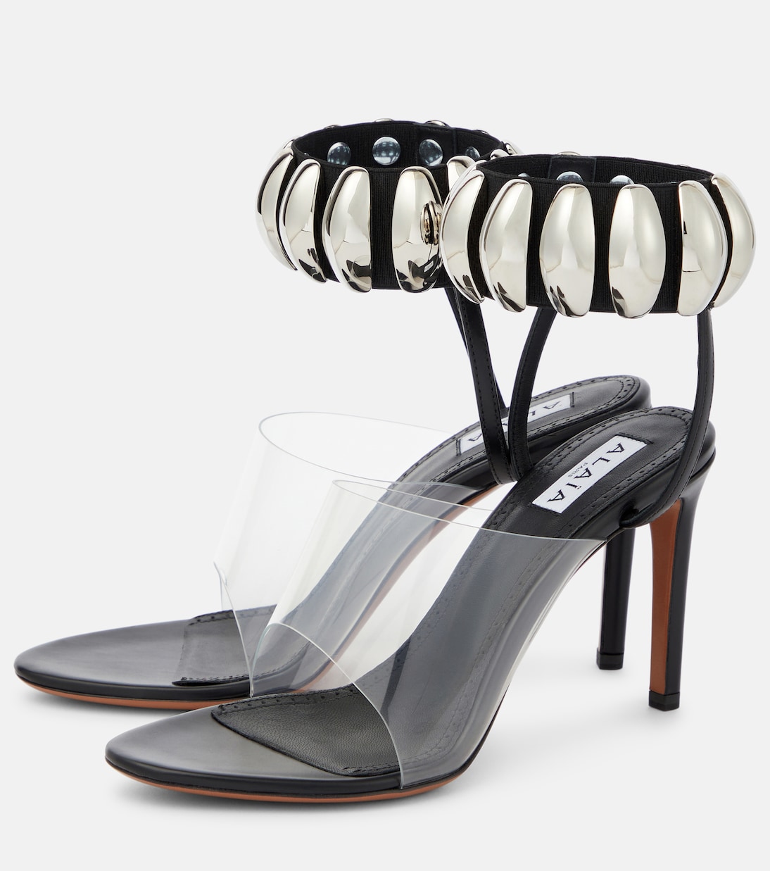 Embellished leather and PU sandals | Alaïa