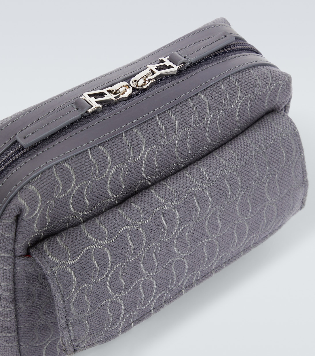 Borsa a tracolla Zip N Flap in jacquard con logo | Christian Louboutin
