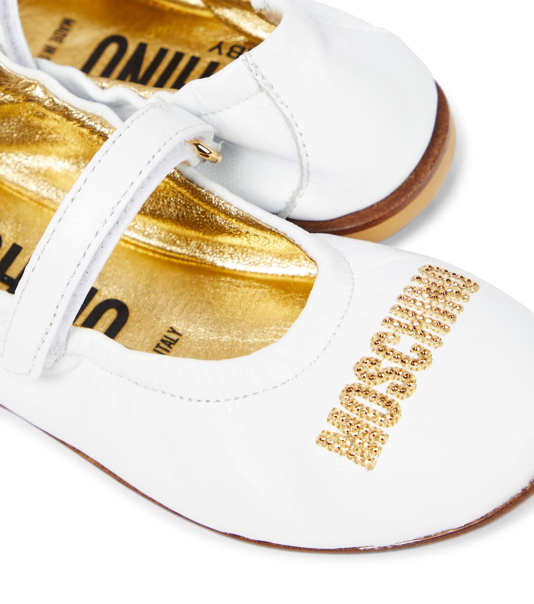 Ballerine in pelle con logo | Moschino Kids
