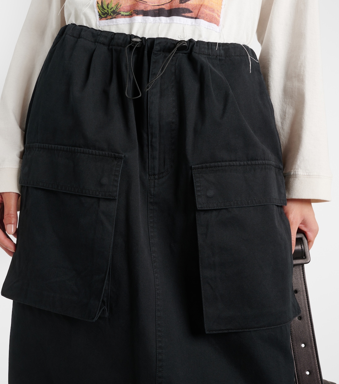 Midirock aus Baumwoll-Gabardine | MM6 Maison Margiela