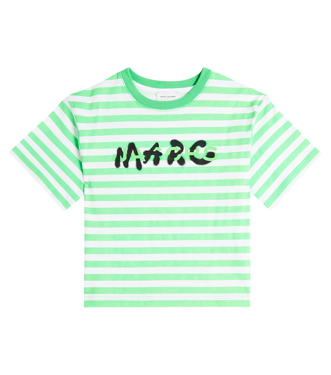 로고 스트라이프 코튼 저지 티셔츠 | Marc Jacobs Kids