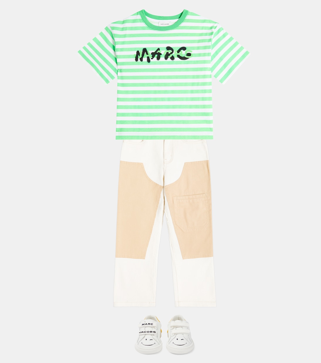 로고 스트라이프 코튼 저지 티셔츠 | Marc Jacobs Kids