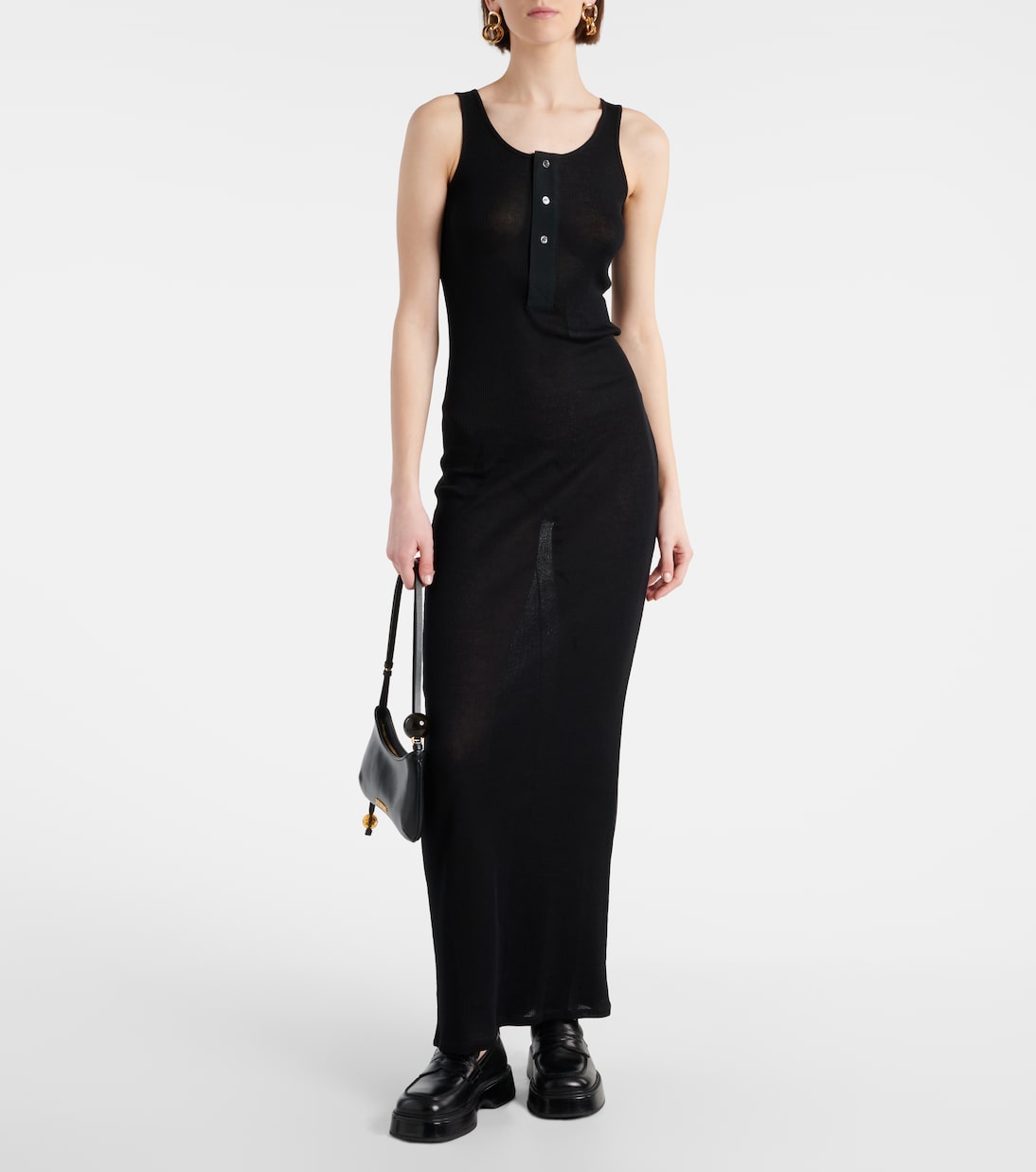 Knitted cotton maxi dress | Ami Paris