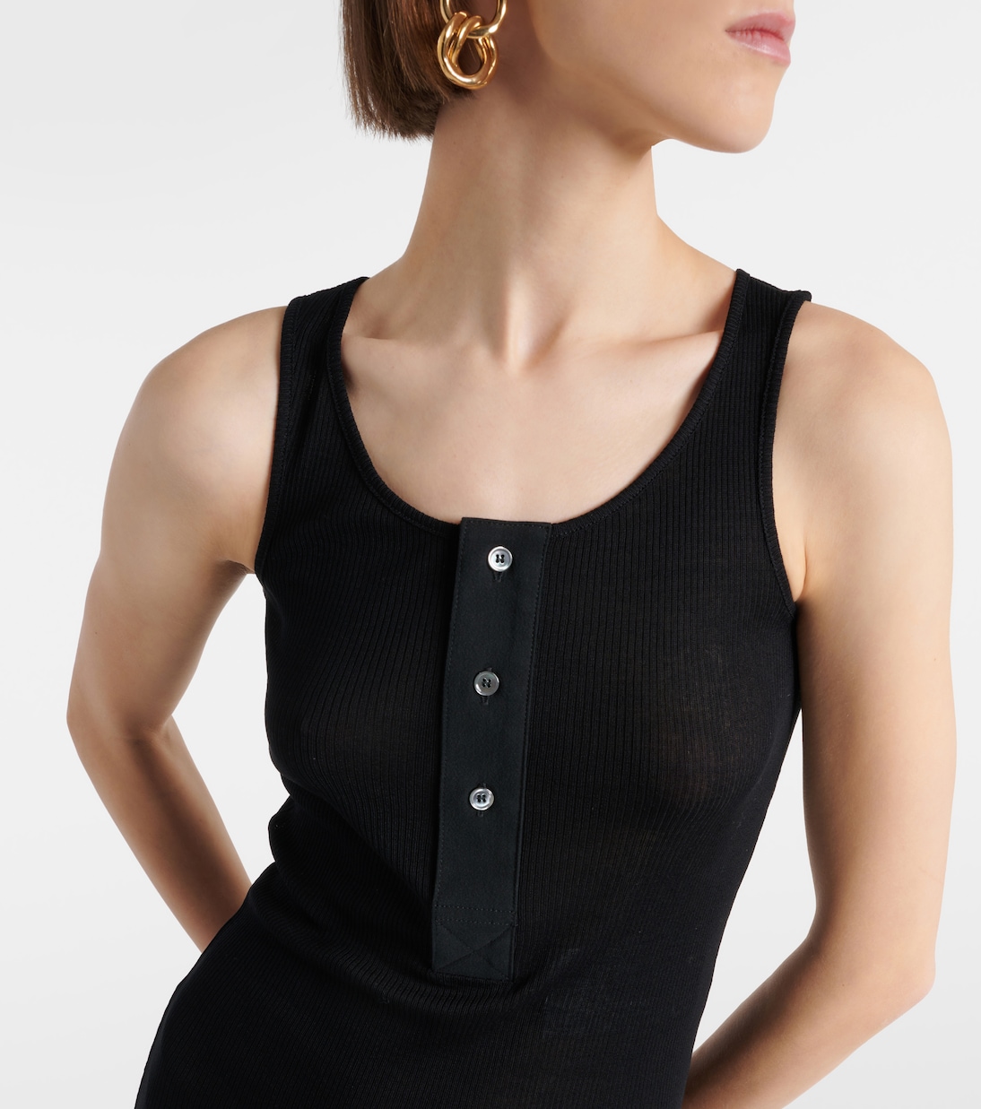 Knitted cotton maxi dress | Ami Paris