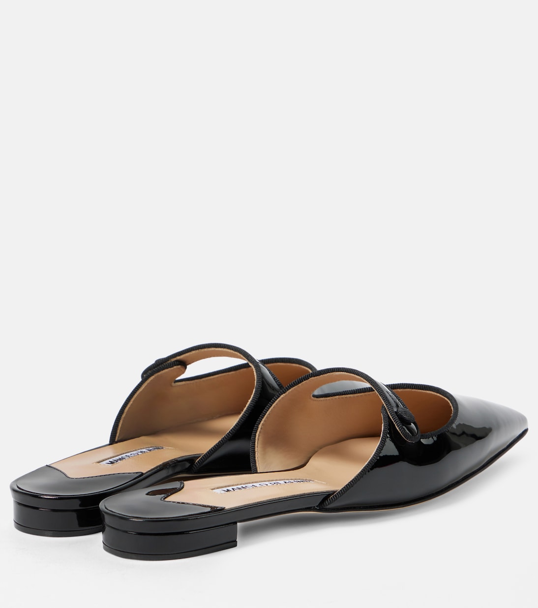 Mules Camparimu in vernice | Manolo Blahnik