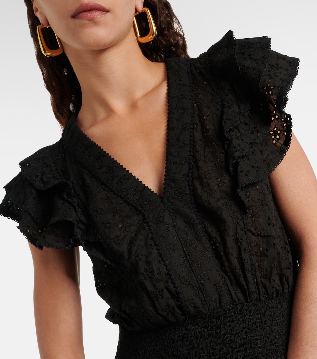 Camila broderie anglaise cotton minidress | Poupette St Barth