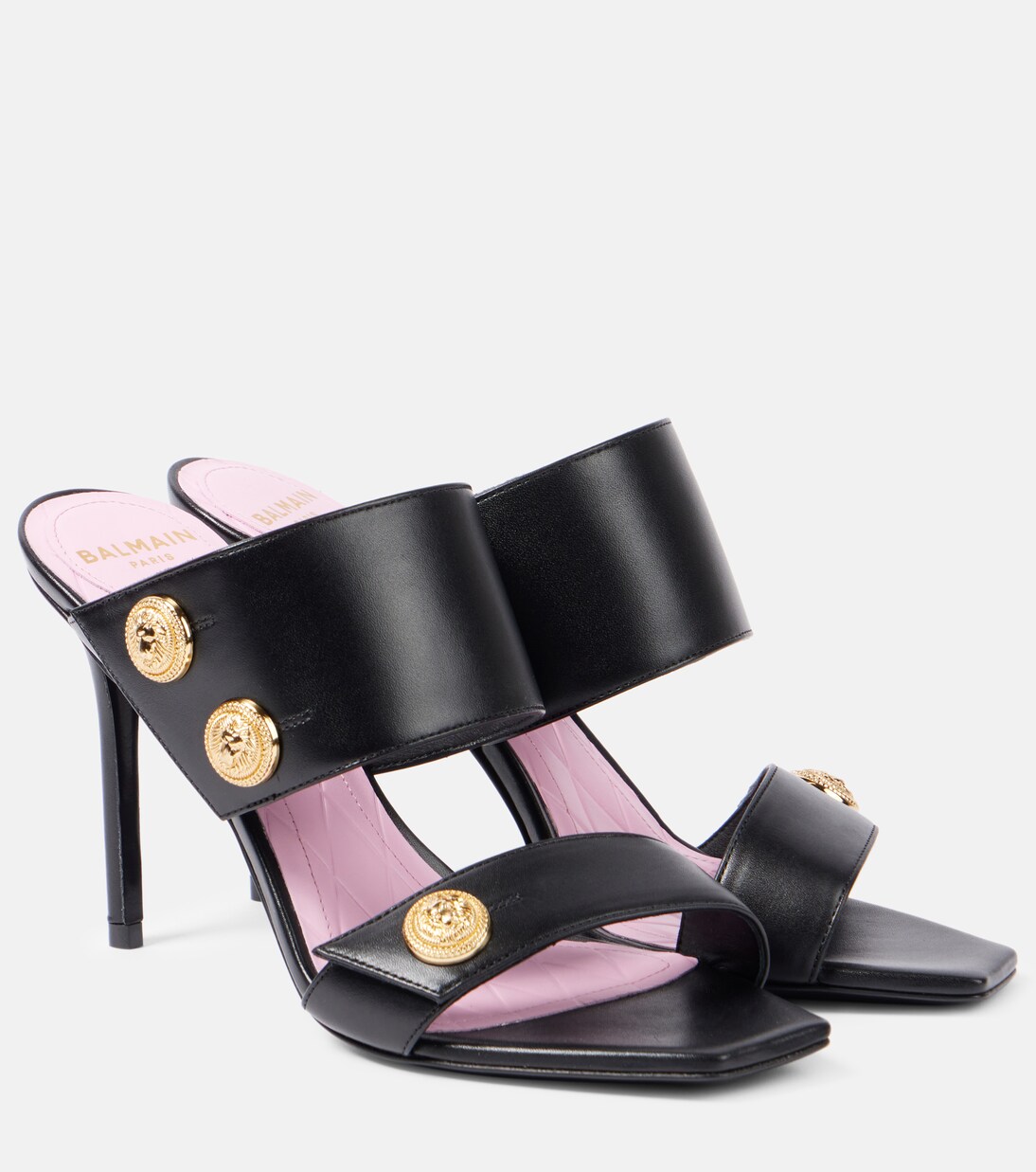 Mules Eva 95 en cuir | Balmain
