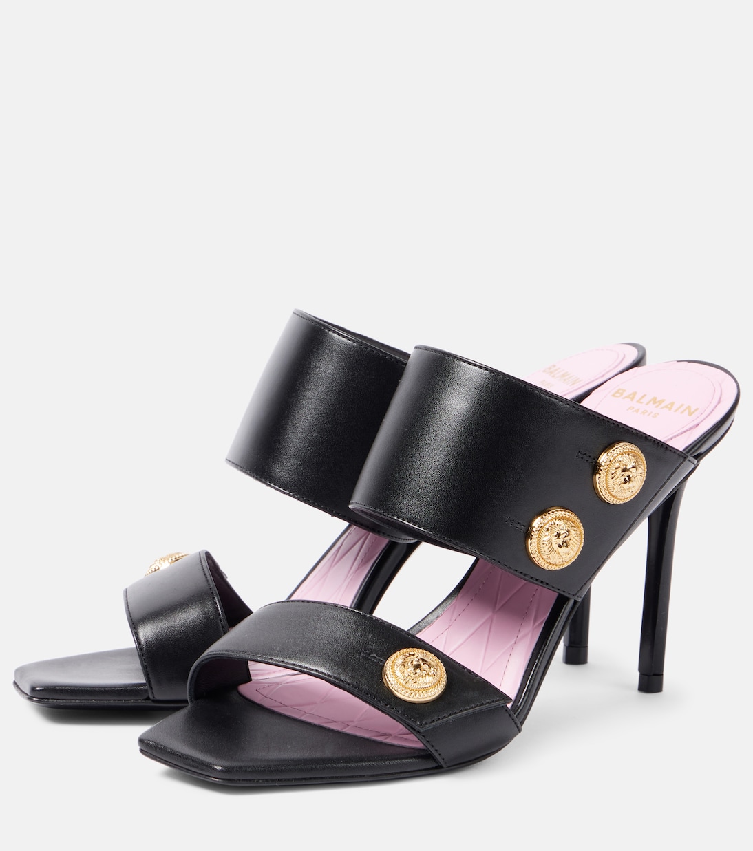 Mules Eva 95 en cuir | Balmain