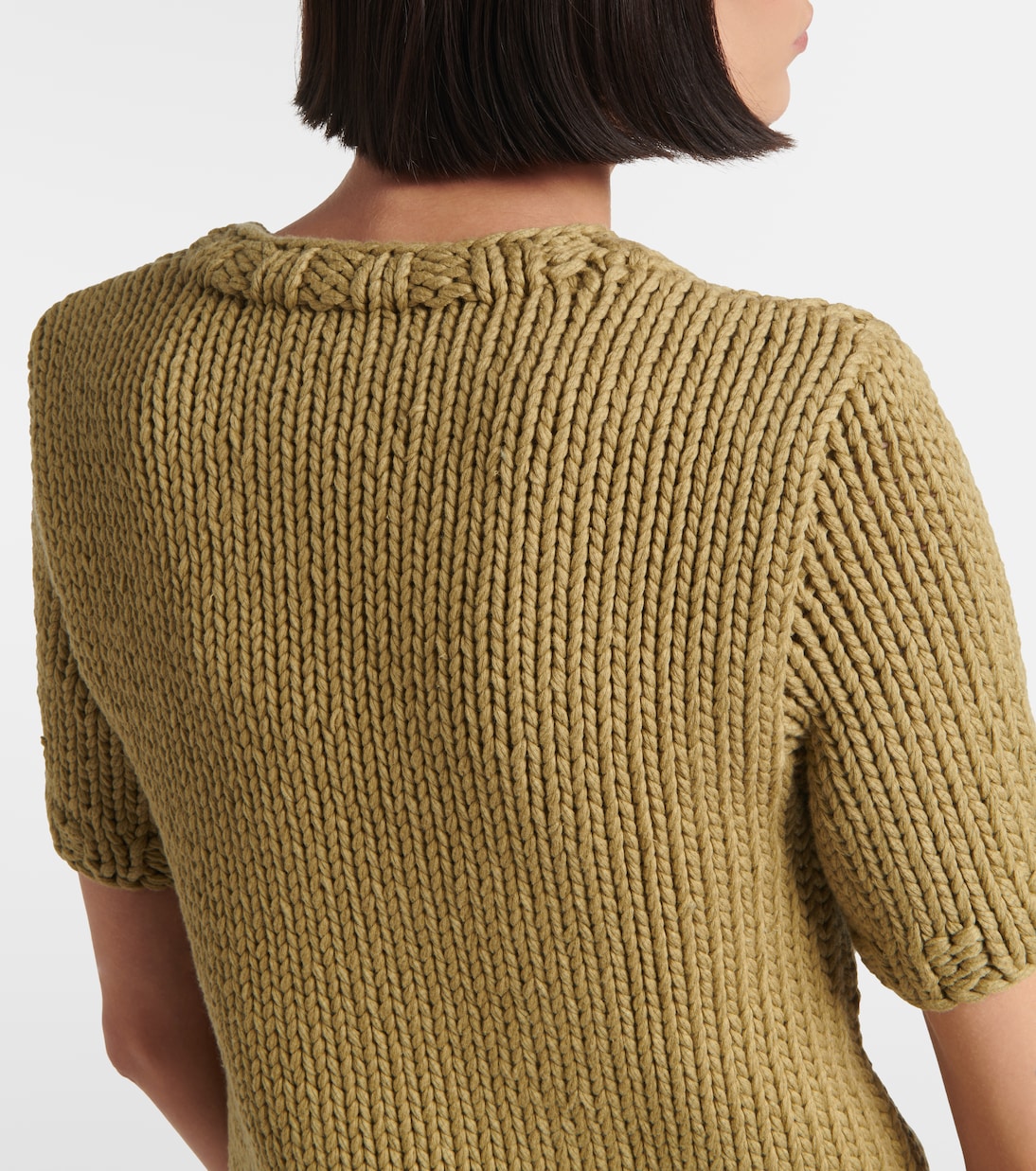 Top in maglia di misto cotone a coste | CO