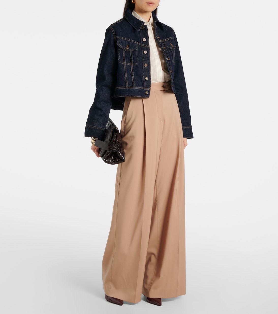 Chaqueta cropped de denim | Victoria Beckham