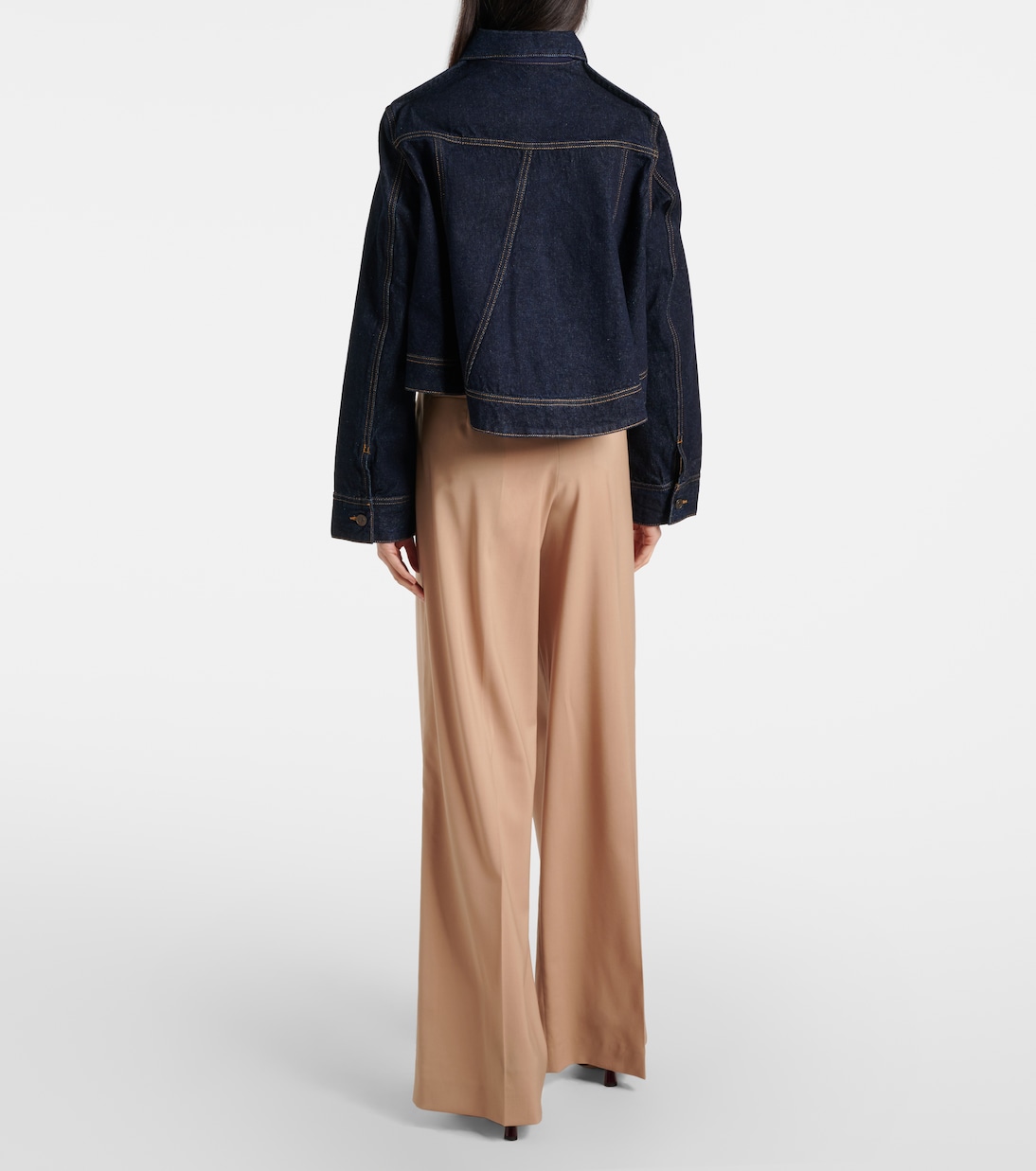 Chaqueta cropped de denim | Victoria Beckham