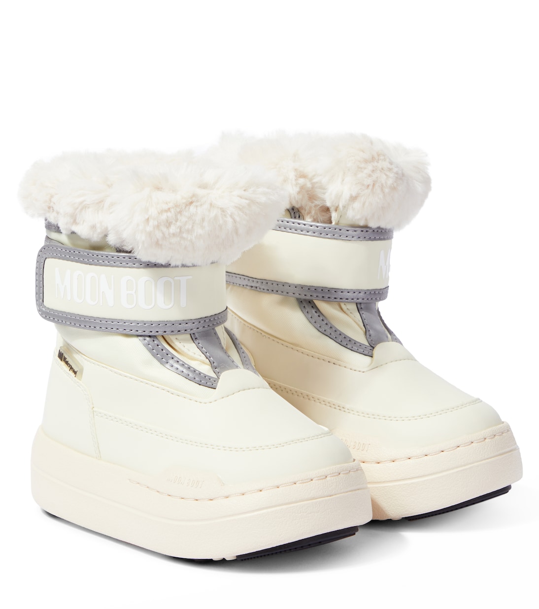 Junior Park Strap faux fur-trimmed snow boots | Moon Boot Kids