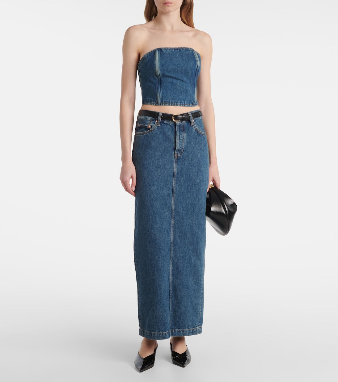 Jupe longue en jean | Wardrobe.NYC