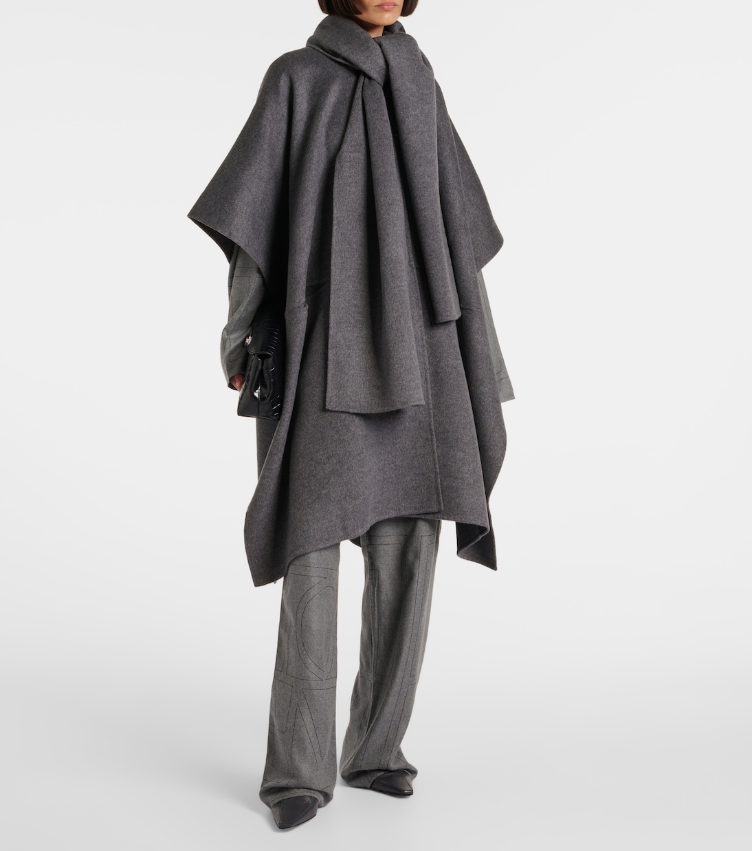 Cappotto in lana doublé con sciarpa | Toteme