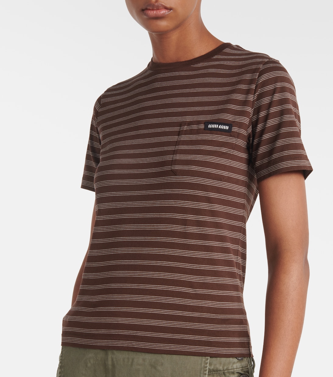 T-shirt in cotone | Miu Miu