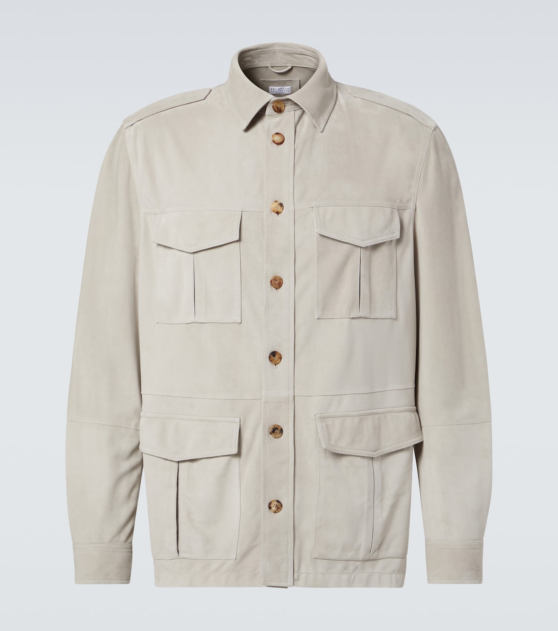 Giacca camicia in suede | Brunello Cucinelli