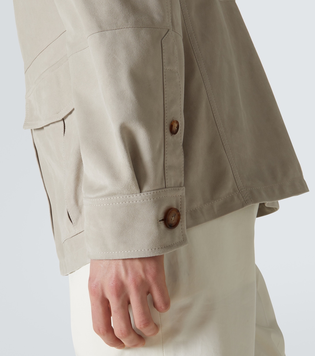 Giacca camicia in suede | Brunello Cucinelli
