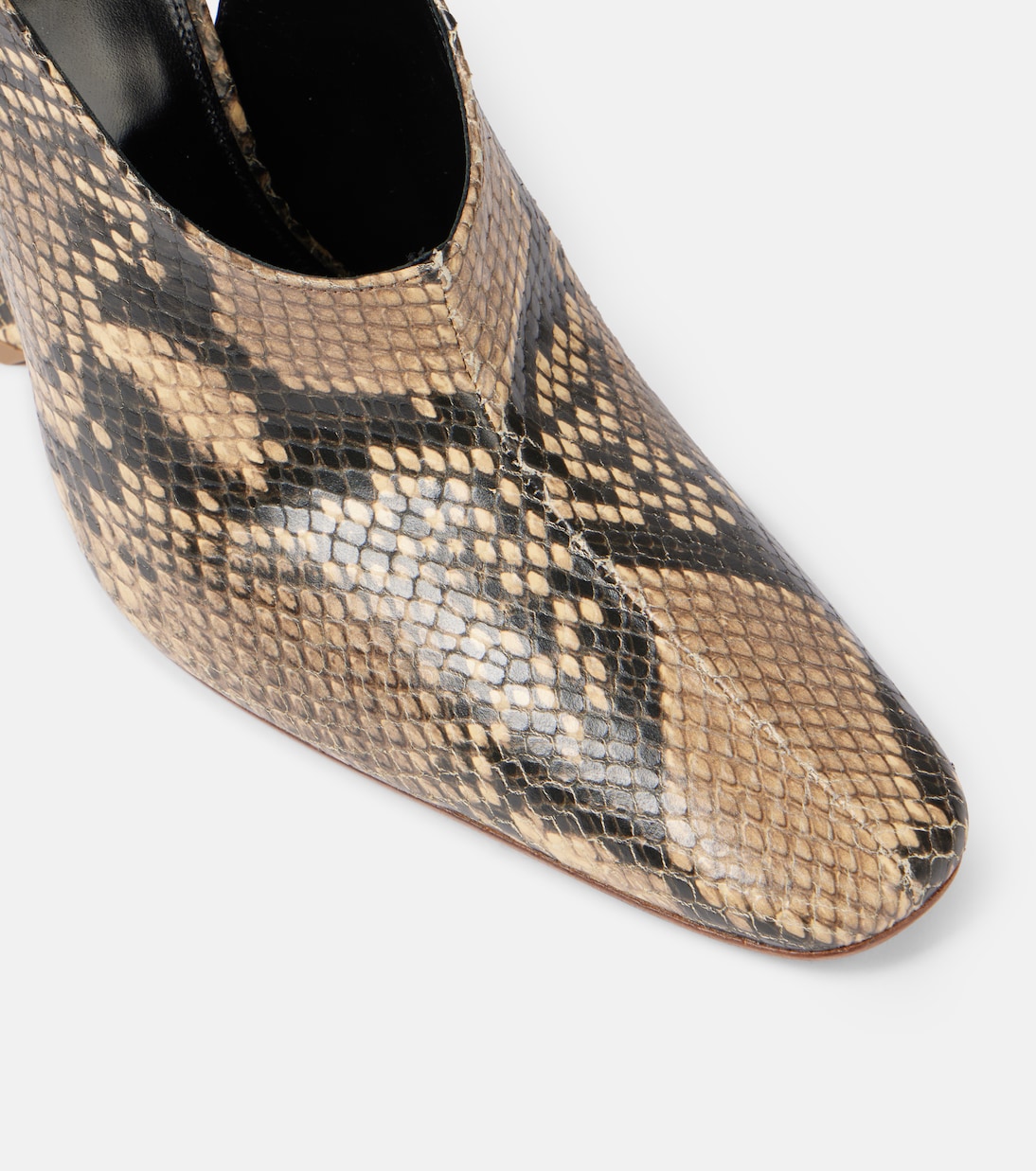 Scarpe a zeppa in pelle effetto serpente firmate Dries Van Noten per giovani alla moda
