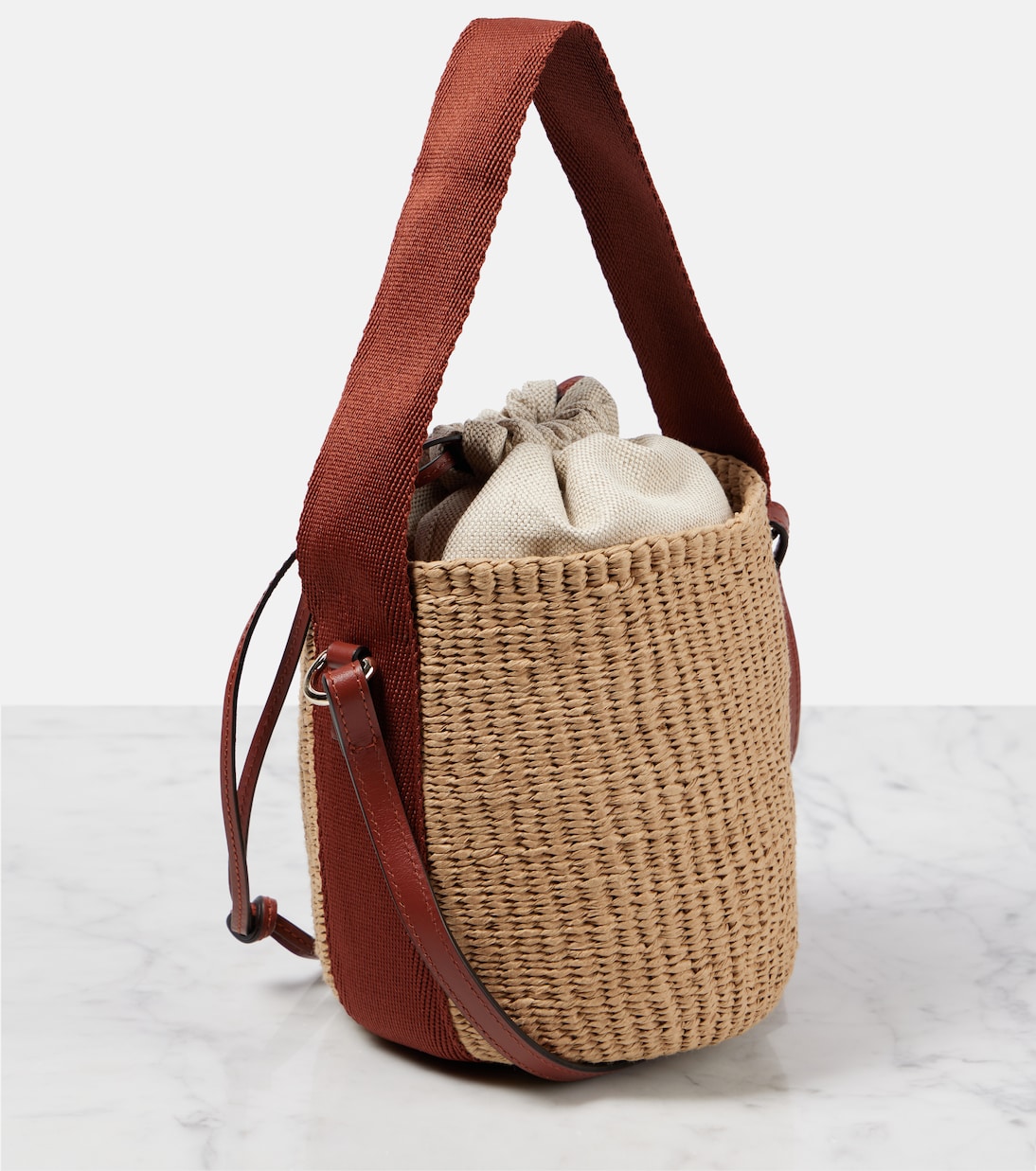 Horse Medal Small woven bucket bag | Chloé