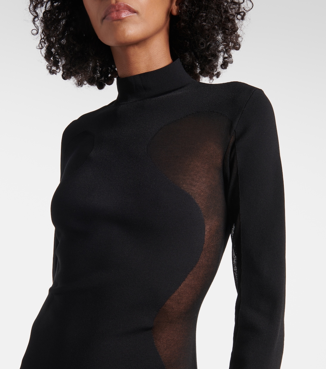 Abito lungo Miracle in maglia e mesh | Stella McCartney