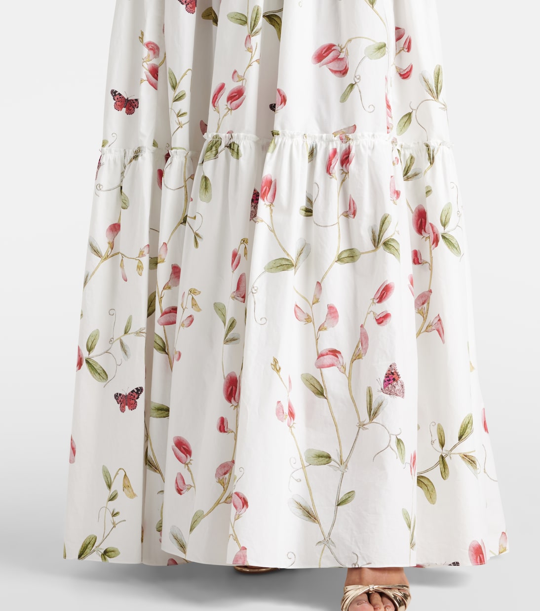 Vestido largo floral de algodón | Giambattista Valli