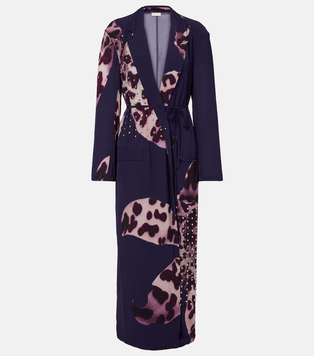 Robe portefeuille imprimée à ornements | Dries Van Noten