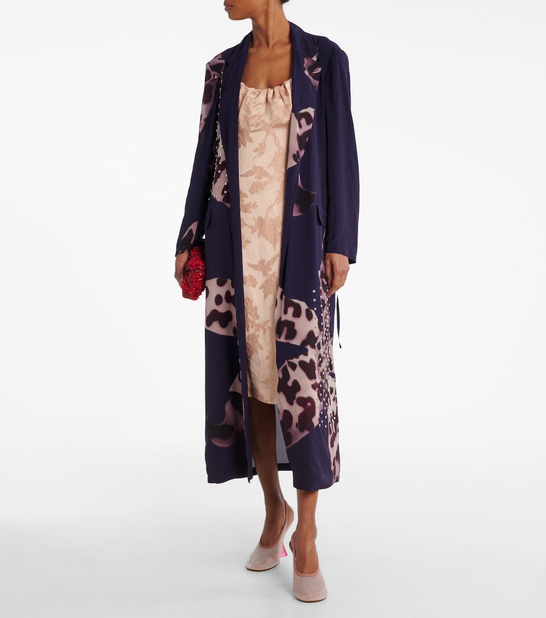 Robe portefeuille imprimée à ornements | Dries Van Noten