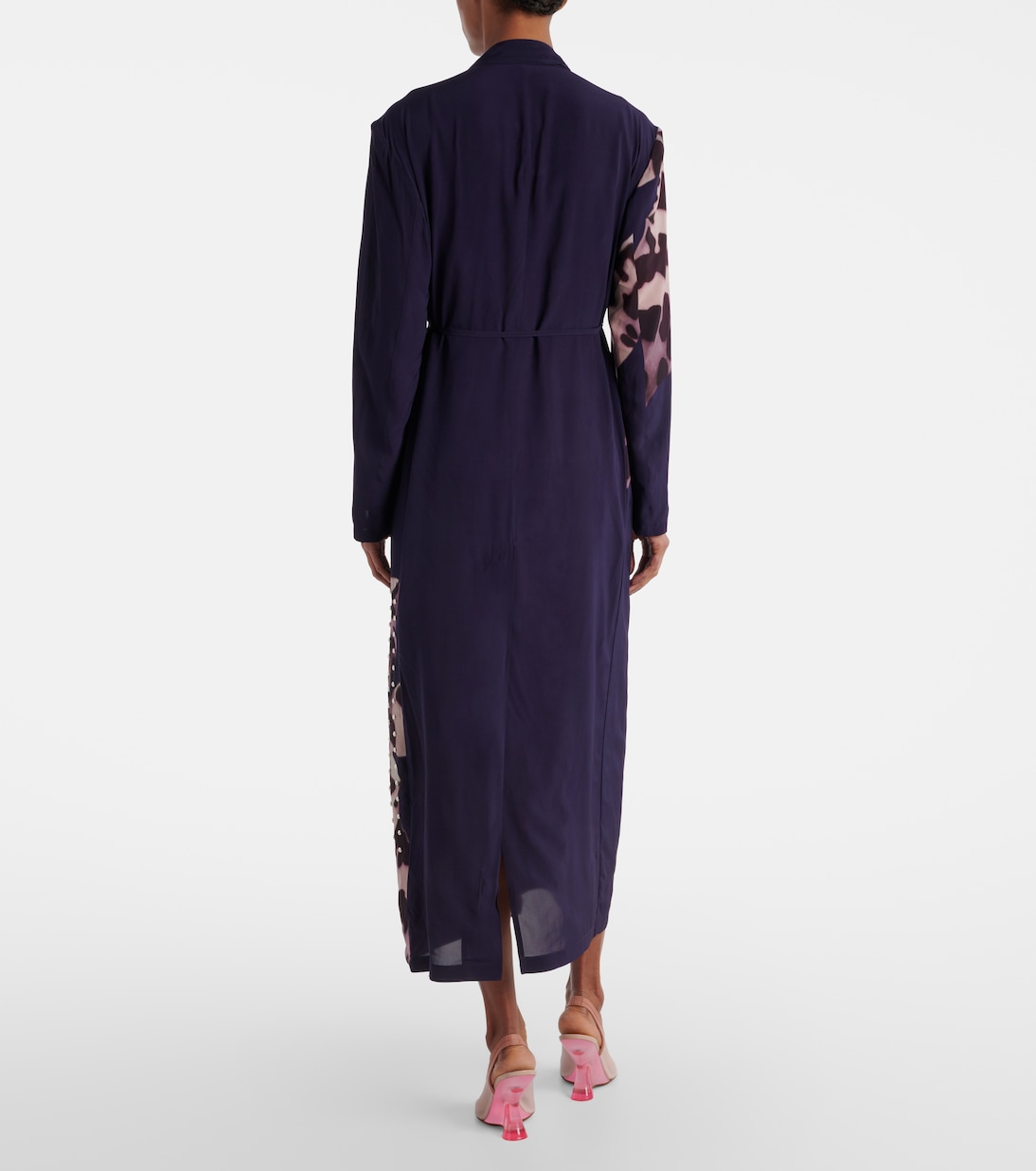 Robe portefeuille imprimée à ornements | Dries Van Noten