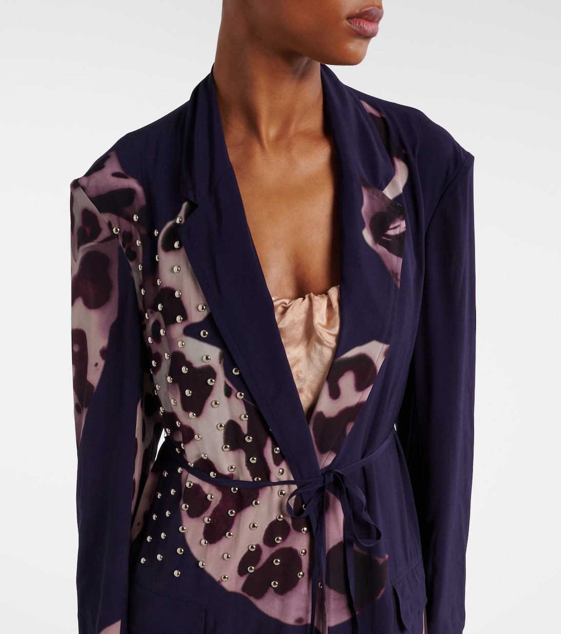 Robe portefeuille imprimée à ornements | Dries Van Noten