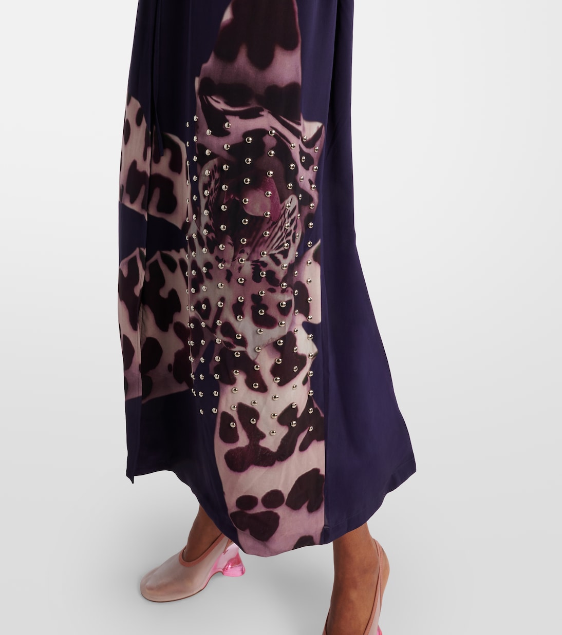 Robe portefeuille imprimée à ornements | Dries Van Noten