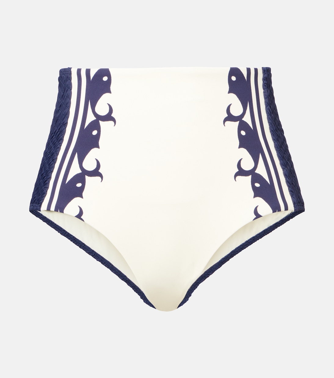 Slip bikini Marine a punto smock | Alémais
