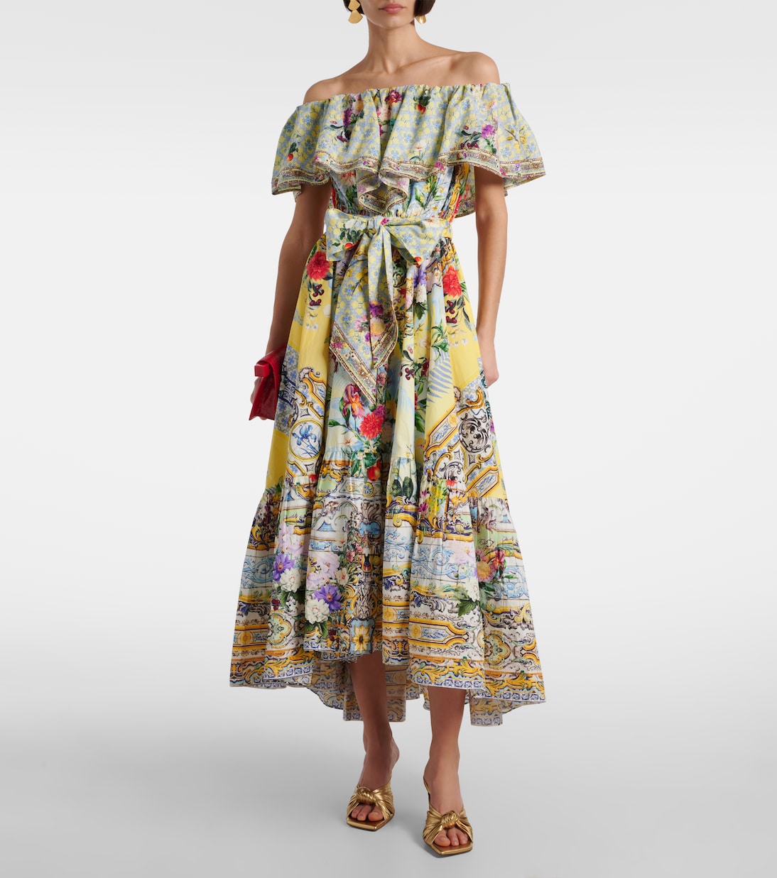 Abito midi Flor Fantástica in cotone | Camilla