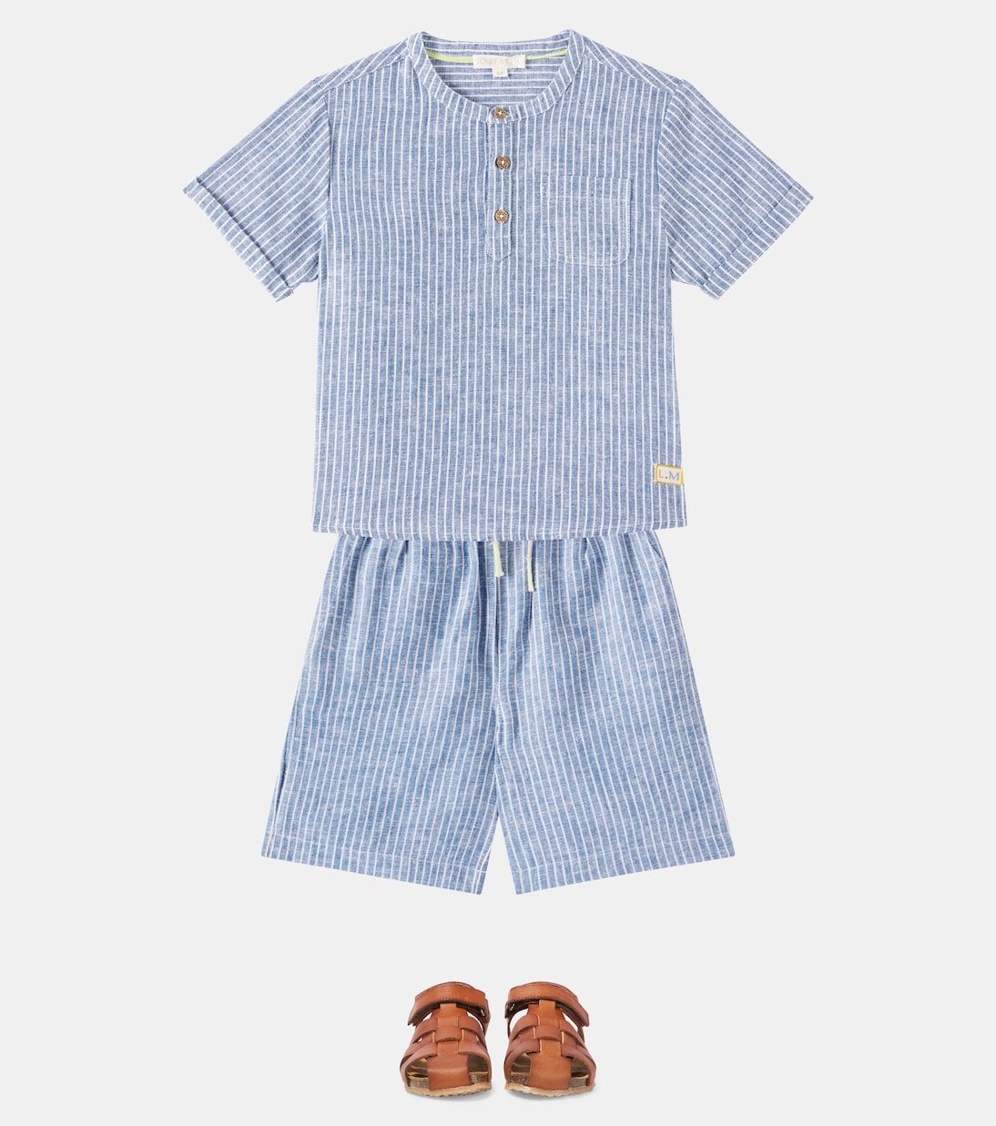 Chemise Arun rayée en lin et coton | Louise Misha