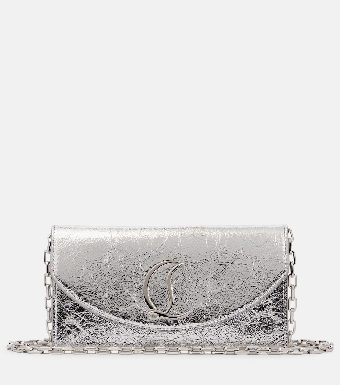 Pochette Loubi54 en cuir métallisé | Christian Louboutin