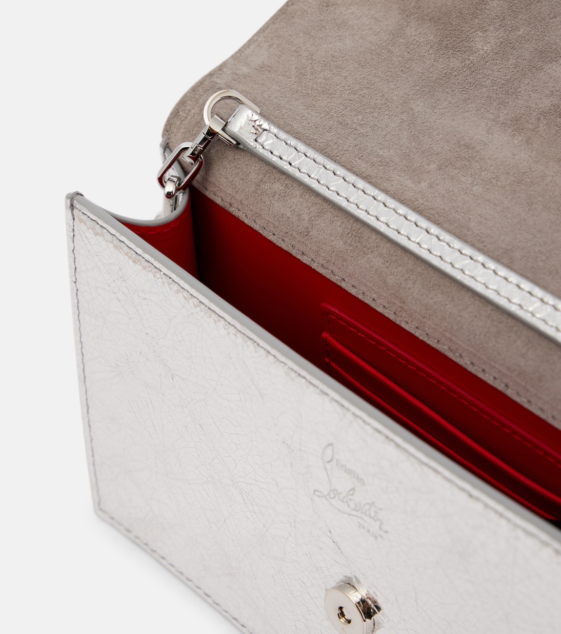 Pochette Loubi54 en cuir métallisé | Christian Louboutin