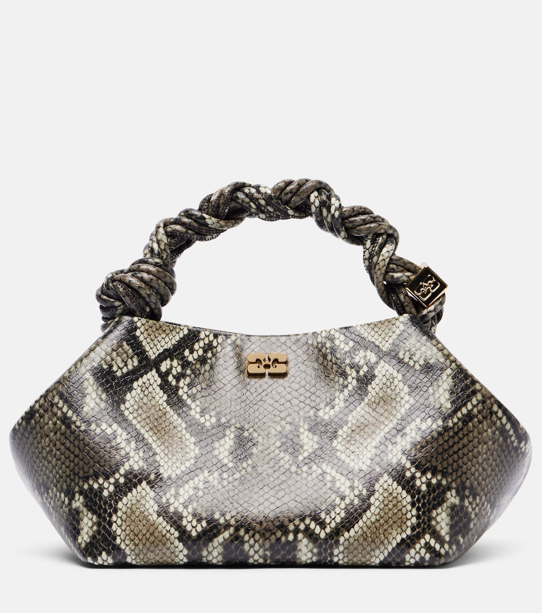 Bou snake-effect tote bag | Ganni