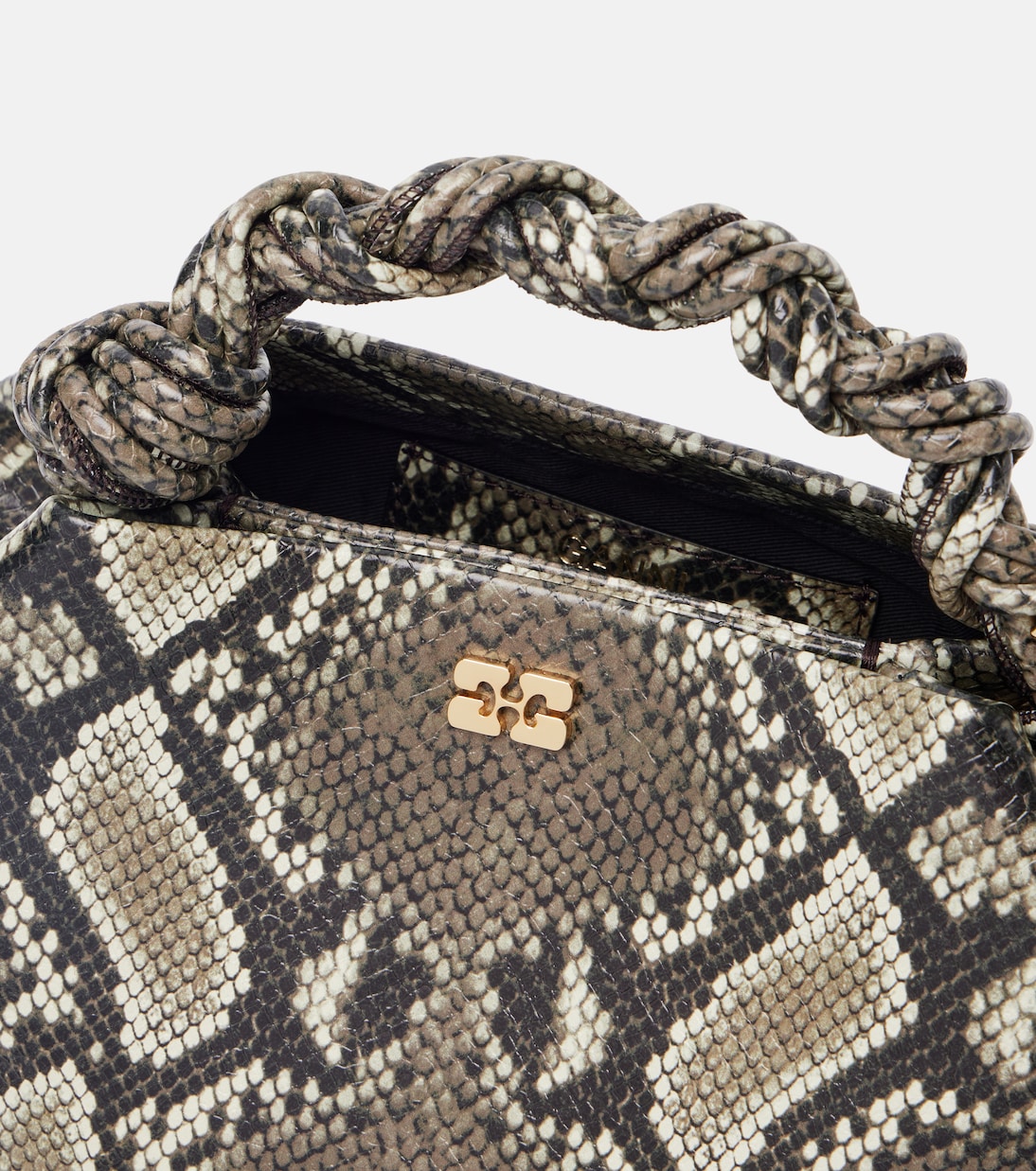 Bou snake-effect tote bag | Ganni