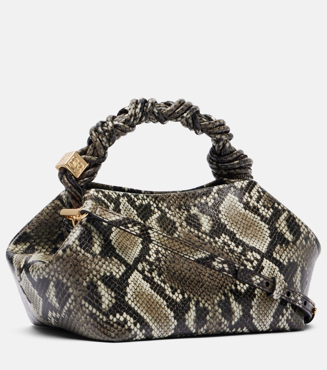 Bou snake-effect tote bag | Ganni