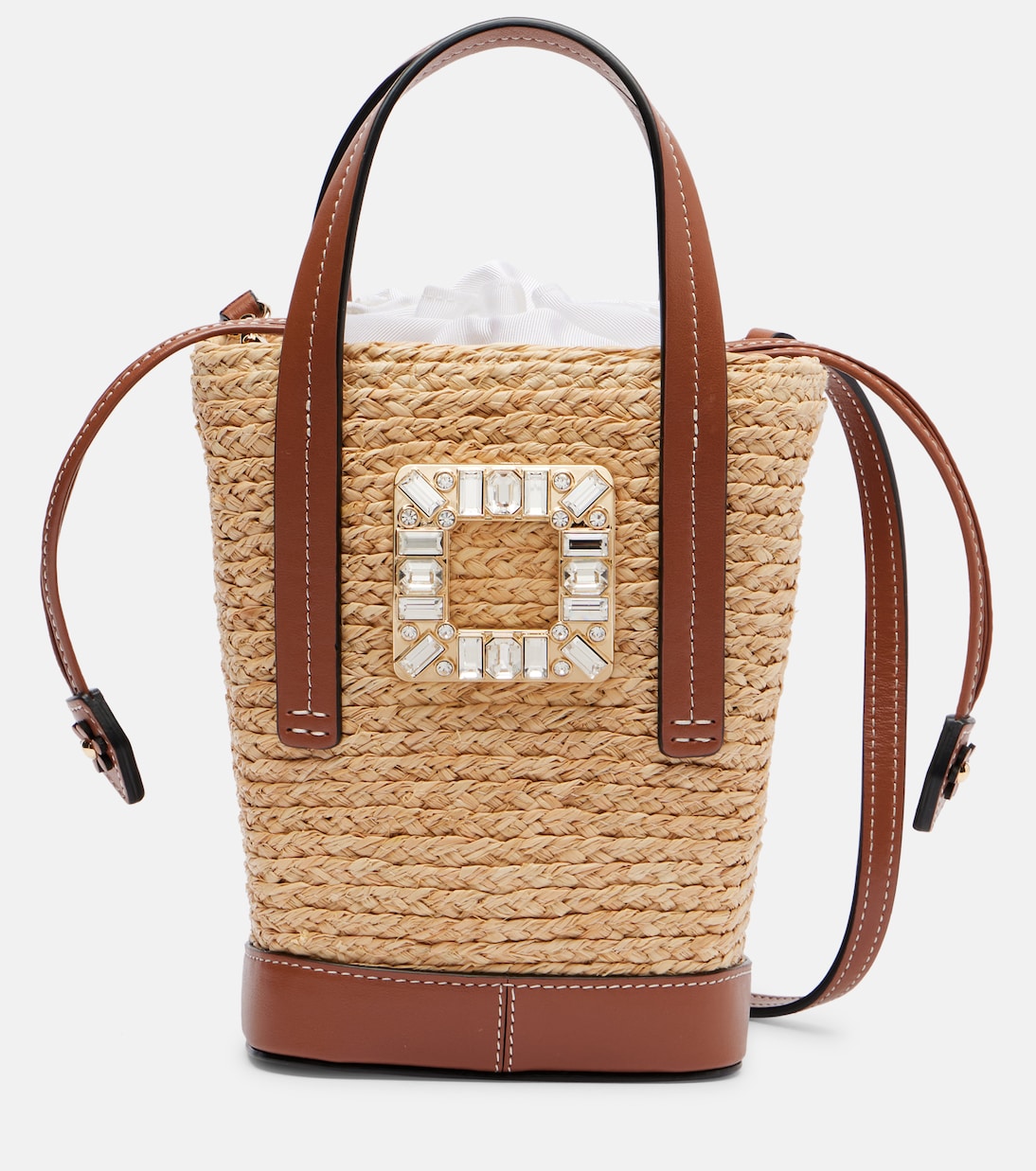 RV Skate Mini raffia bucket bag | Roger Vivier